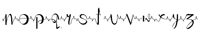 Heart Rate Font LOWERCASE