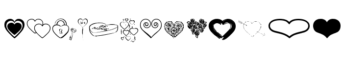 Hearts BV Font LOWERCASE