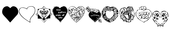 Hearts Galore Font OTHER CHARS