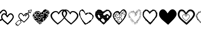 Hearts Shapes Tfb Font UPPERCASE