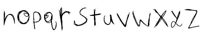 Heartys Font Regular Font LOWERCASE