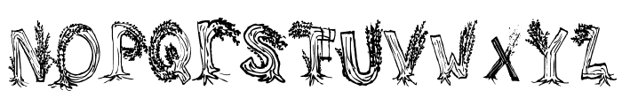 Heavenly Rooted Font UPPERCASE