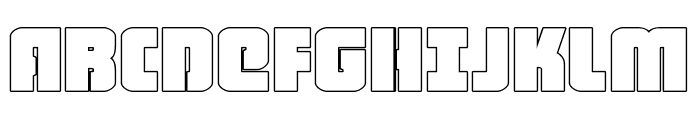 Heavy Falcon Outline Font UPPERCASE