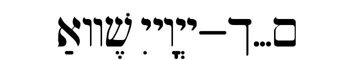 Hebrew Regular Font UPPERCASE