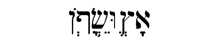 Hebrew Regular Font UPPERCASE