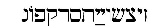 Hebrew Regular Font LOWERCASE