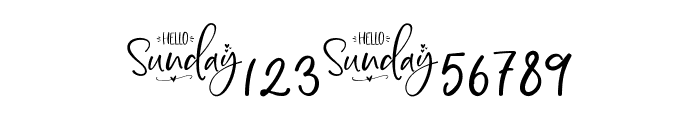 Hello Sunday DEMO Font OTHER CHARS