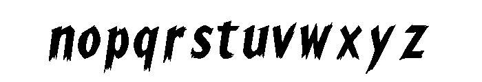Hellvore PERSONAL USE ONLY! Font LOWERCASE