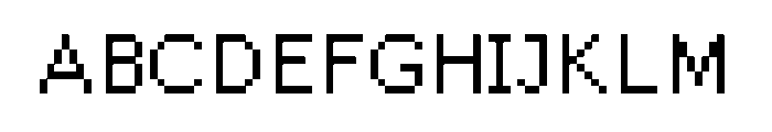 HelvetiPixelMono Font UPPERCASE