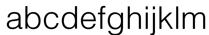 Helvetica Light Font LOWERCASE