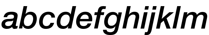 Helvetica Neue Medium Italic Font LOWERCASE