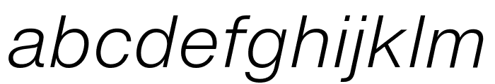 HelveticaNowText-LightItalic Font LOWERCASE