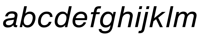 HelveticaNowText-RegIta Font LOWERCASE