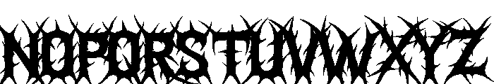 Helvorn Font UPPERCASE