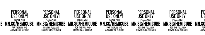 Hemicube Logo PERSONAL USE ONLY Font OTHER CHARS