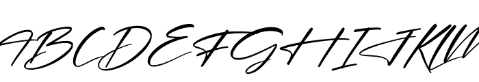 Hendycroft Signature Italic Font UPPERCASE