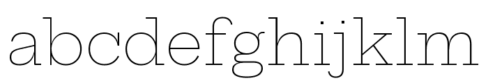 Hepta Slab ExtraLight Font LOWERCASE