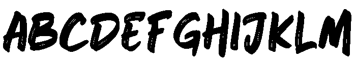Herison Brushes Font UPPERCASE