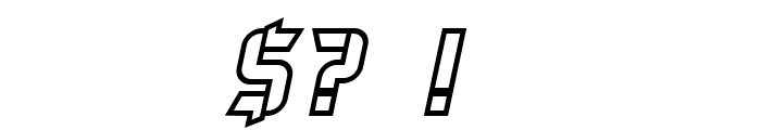 Herum Albern Outline Italic Font OTHER CHARS
