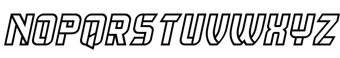 Herum Albern Outline Italic Font UPPERCASE