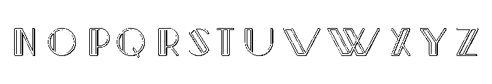 Heuochs Hollow Regular Font UPPERCASE
