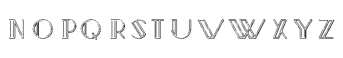 Heuochs Hollow Regular Font LOWERCASE