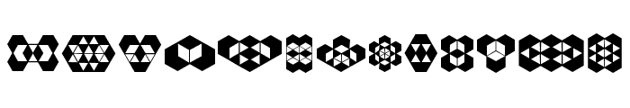 Hexagonos Regular Font LOWERCASE