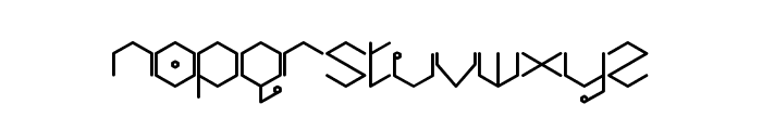 Hexic Vertical Font LOWERCASE