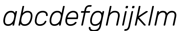 Hezaedrus ExtraLight Italic Font LOWERCASE
