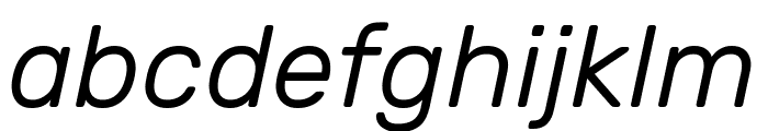 Hezaedrus Light Italic Font LOWERCASE
