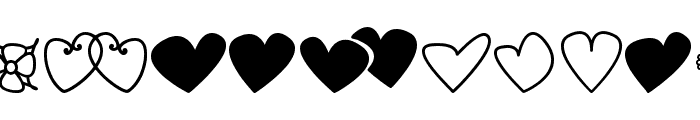 hearts and flowers for valentines Font LOWERCASE