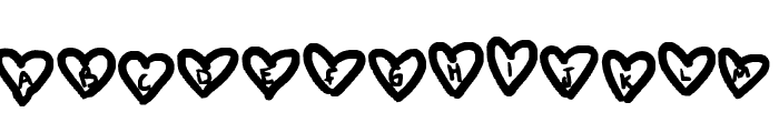 hearts love Font UPPERCASE