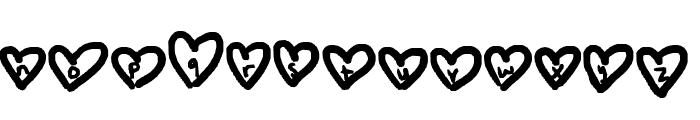 hearts love Font LOWERCASE