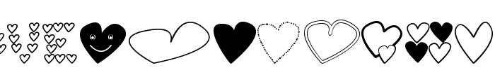 hearts shapess tfb Font UPPERCASE