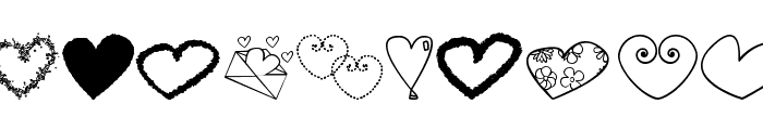 hearts shapess tfb Font LOWERCASE
