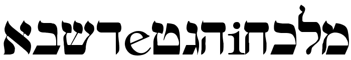 hebrew Font LOWERCASE