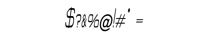 Heckler-CondensedItalic Font OTHER CHARS