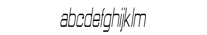 Heckler-CondensedItalic Font LOWERCASE