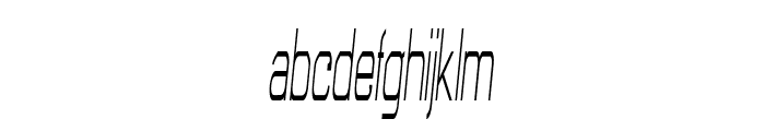 Heckler-ExtracondensedItalic Font LOWERCASE