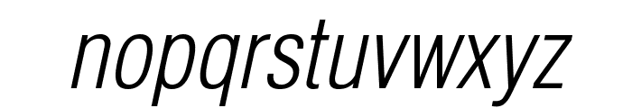 HelveticaLTStd-LightCondObl Font LOWERCASE