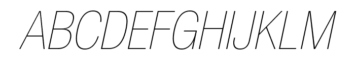 HelveticaNeueLTStd-UltLtCnO Font UPPERCASE