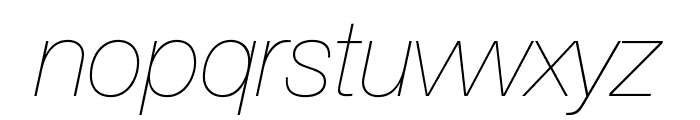 HelveticaNeueLTStd-UltLtIt Font LOWERCASE