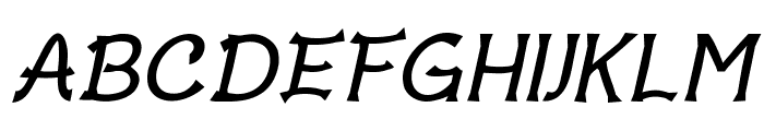 Henergo-BoldItalic Font UPPERCASE