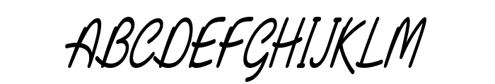 Henzo-CondensedItalic Font UPPERCASE
