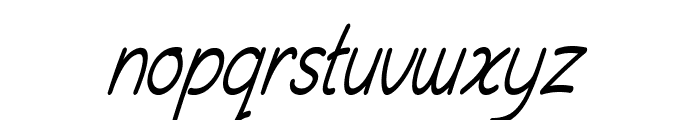 Henzo-CondensedItalic Font LOWERCASE