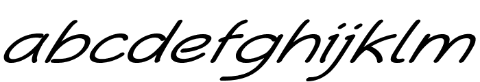 Henzo-ExpandedItalic Font LOWERCASE