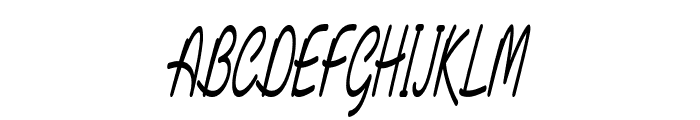 Henzo-ExtracondensedItalic Font UPPERCASE