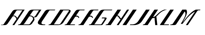 Hepton-ExtraexpandedItalic Font UPPERCASE