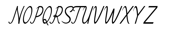 Herulon-CondensedItalic Font UPPERCASE
