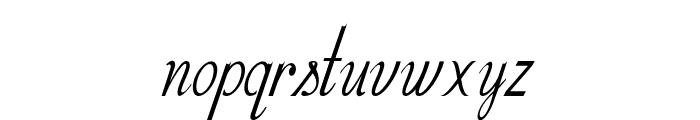 Herulon-CondensedItalic Font LOWERCASE
